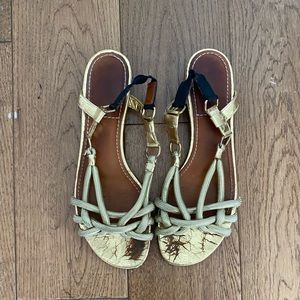 Lanvin Gold goddess sandal size 37.5